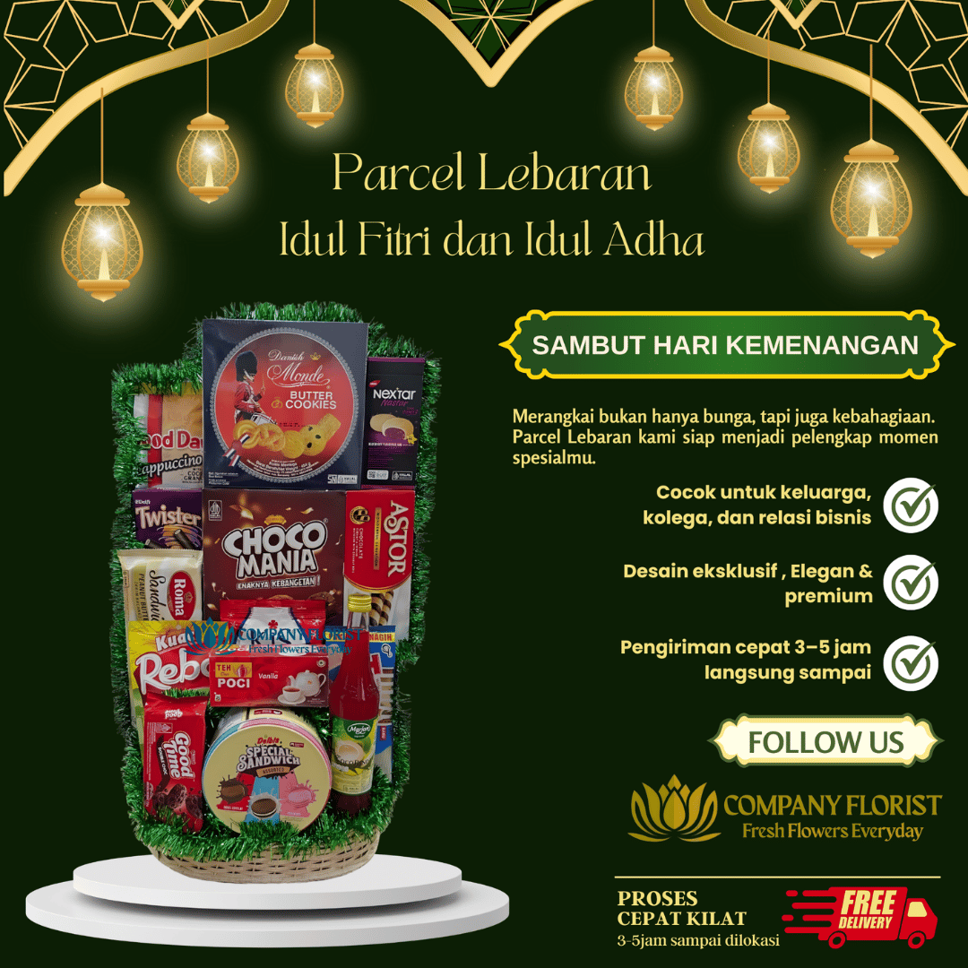 Paket Snack Lebaran Komplit Plus Toples – Company Florist